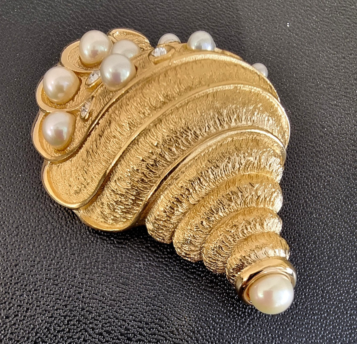 Christian DIOR BROCHE Coquillage Vintage 1980-1990-photo-2