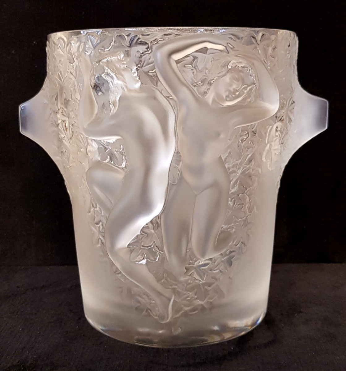 Marc Lalique Ganymède Seau A Champagne En Cristal Circa 1970 -photo-2