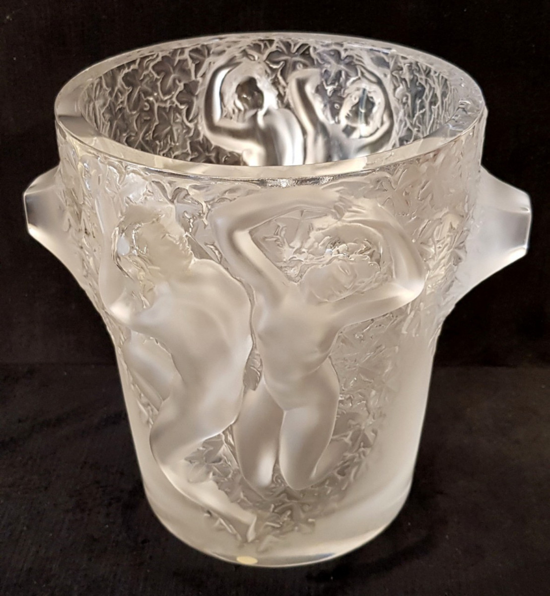 Marc Lalique Ganymède Seau A Champagne En Cristal Circa 1970 -photo-3