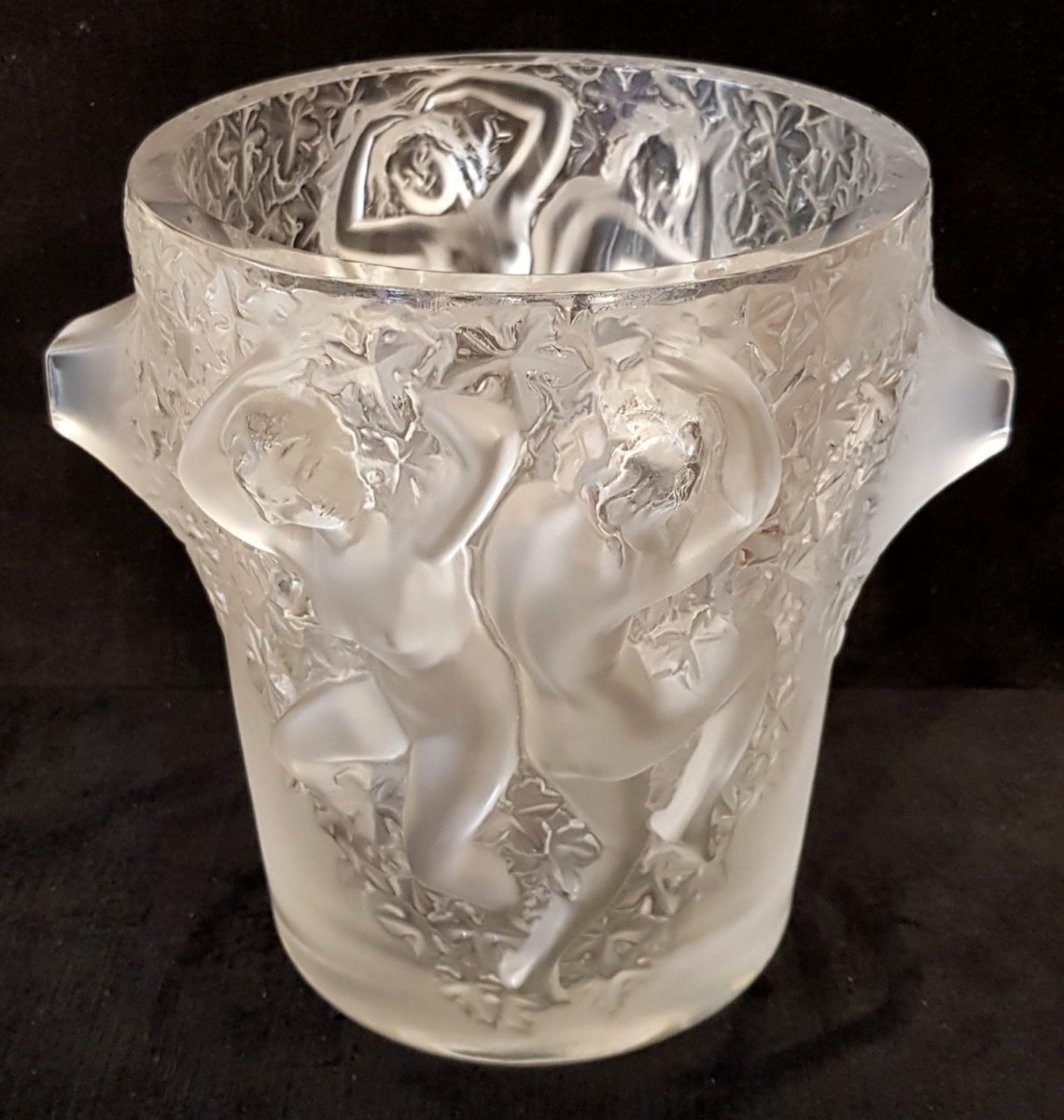 Marc Lalique Ganymède Seau A Champagne En Cristal Circa 1970 -photo-4