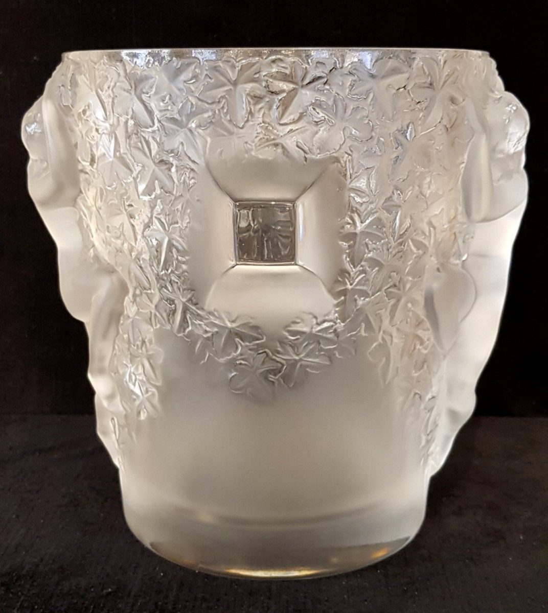 Marc Lalique Ganymède Seau A Champagne En Cristal Circa 1970 -photo-2