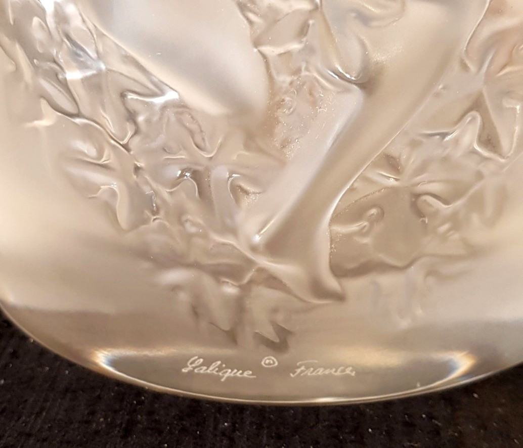 Marc Lalique Ganymède Seau A Champagne En Cristal Circa 1970 -photo-4