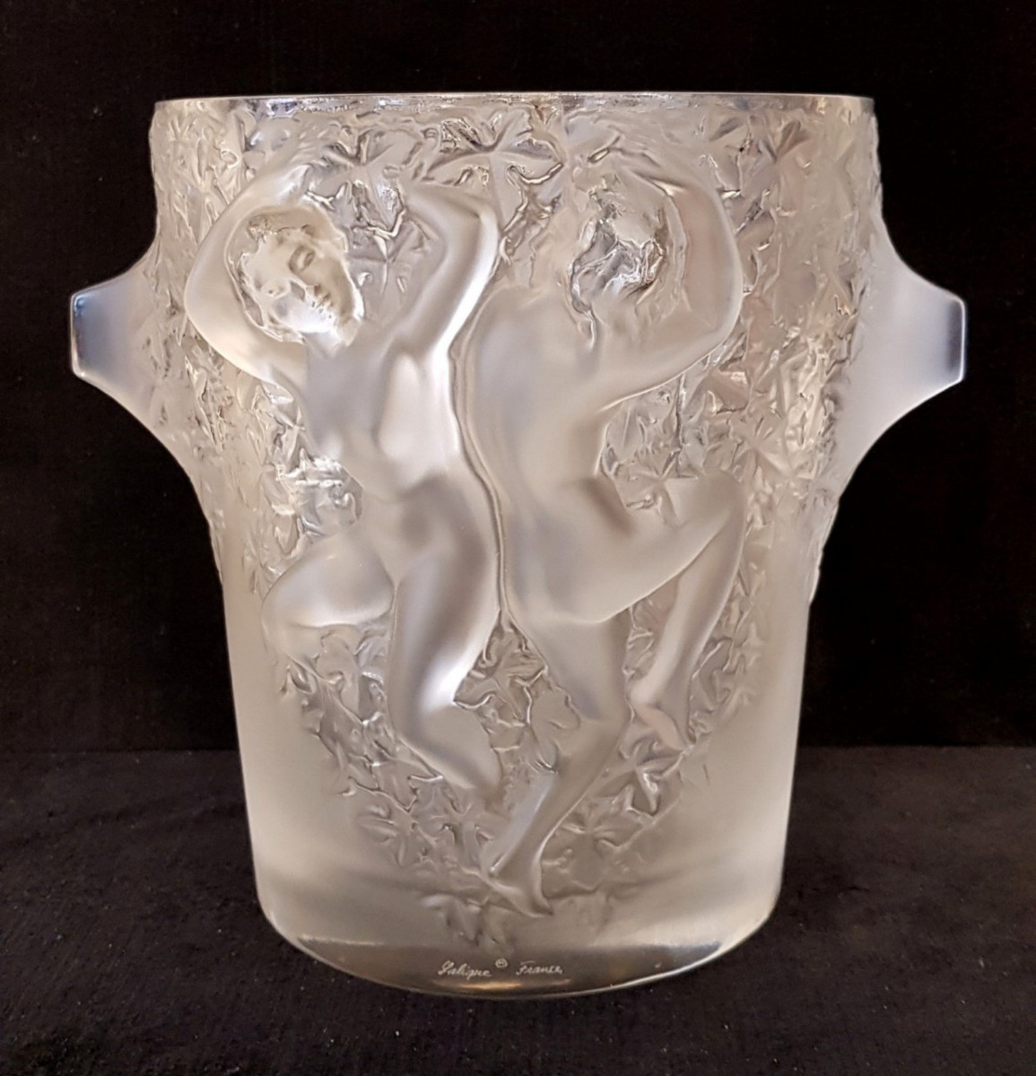 Marc Lalique Ganymède Seau A Champagne En Cristal Circa 1970 