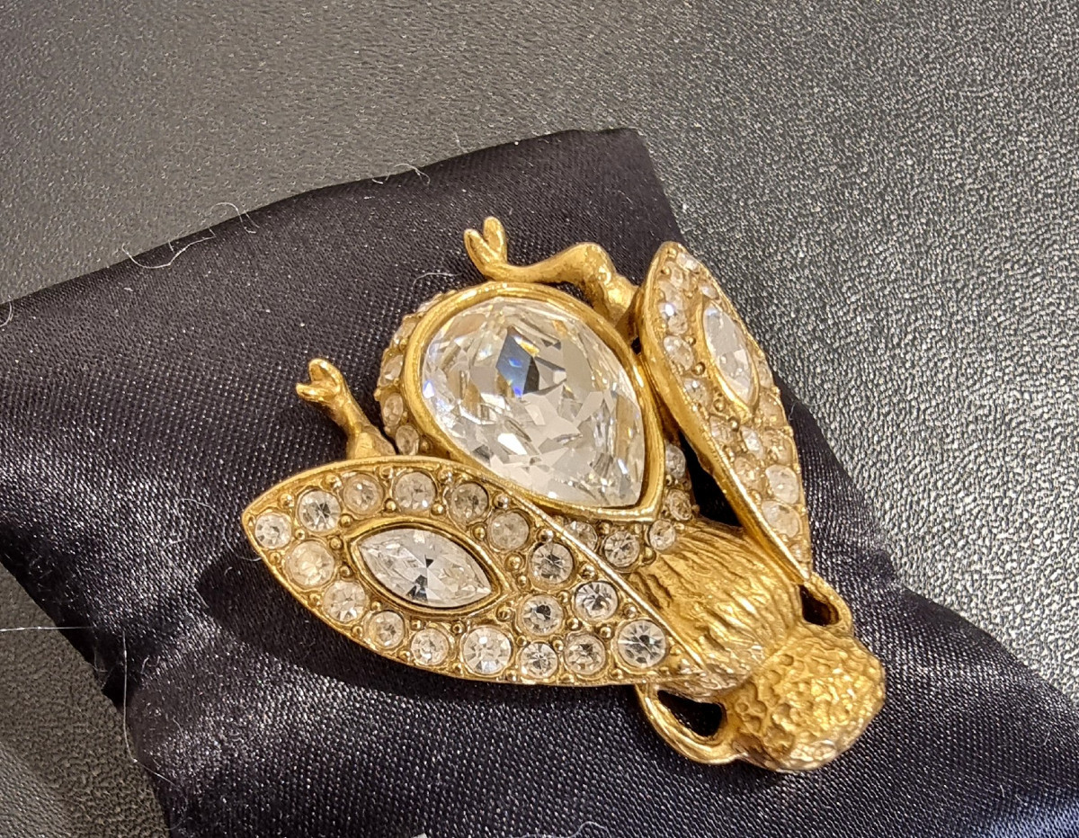 CHRISTIAN DIOR BROCHE ABEILLE CRISTAL-photo-2