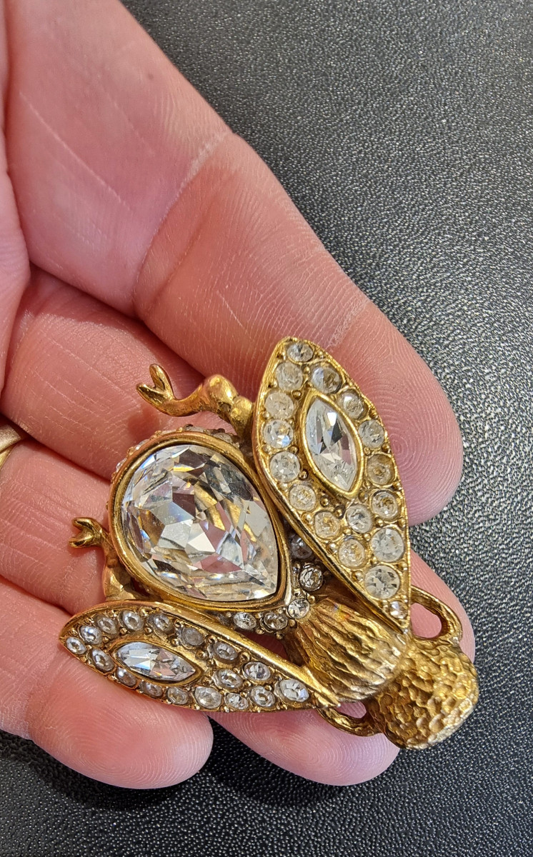 CHRISTIAN DIOR BROCHE ABEILLE CRISTAL-photo-3