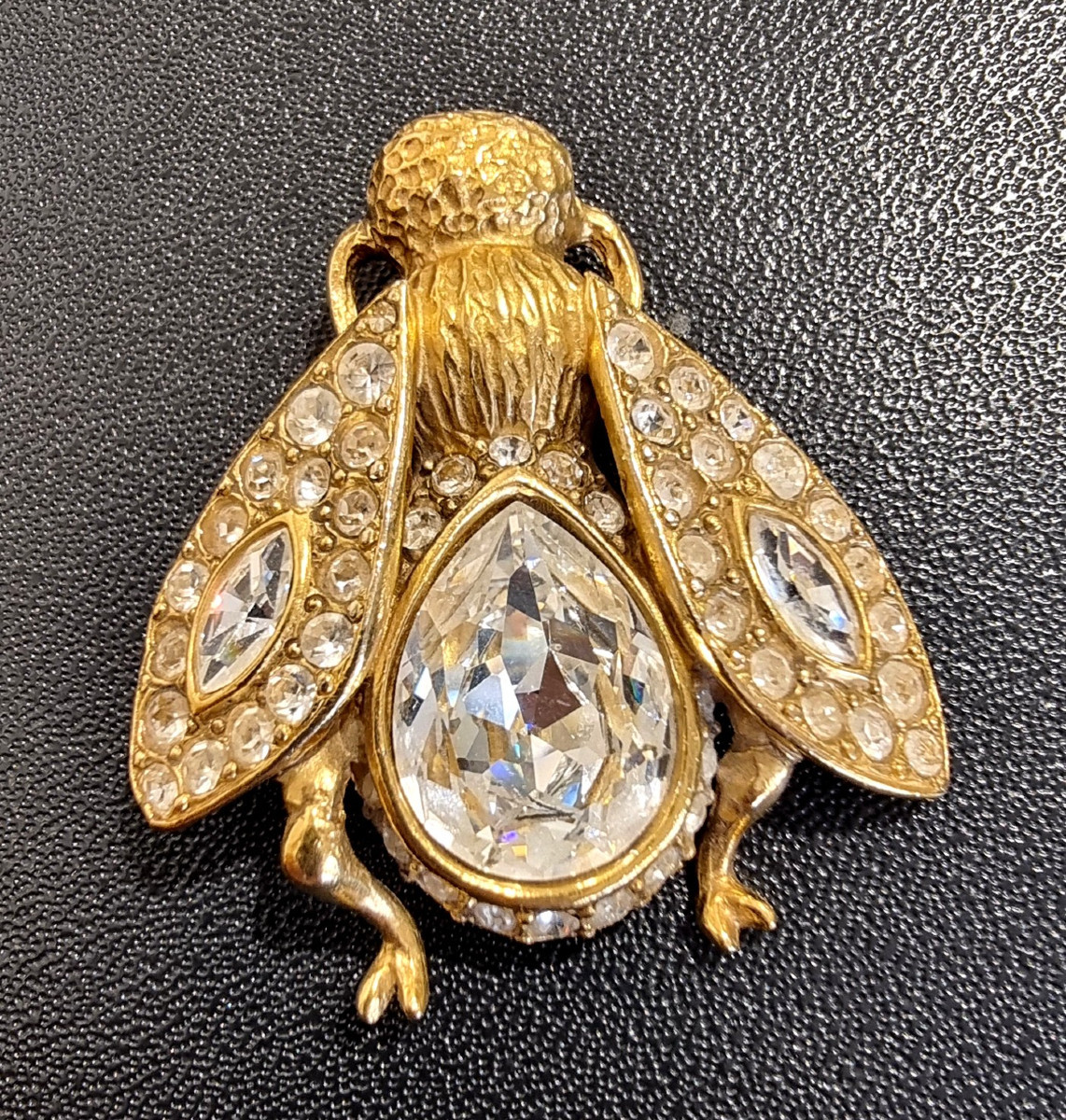 CHRISTIAN DIOR BROCHE ABEILLE CRISTAL-photo-1