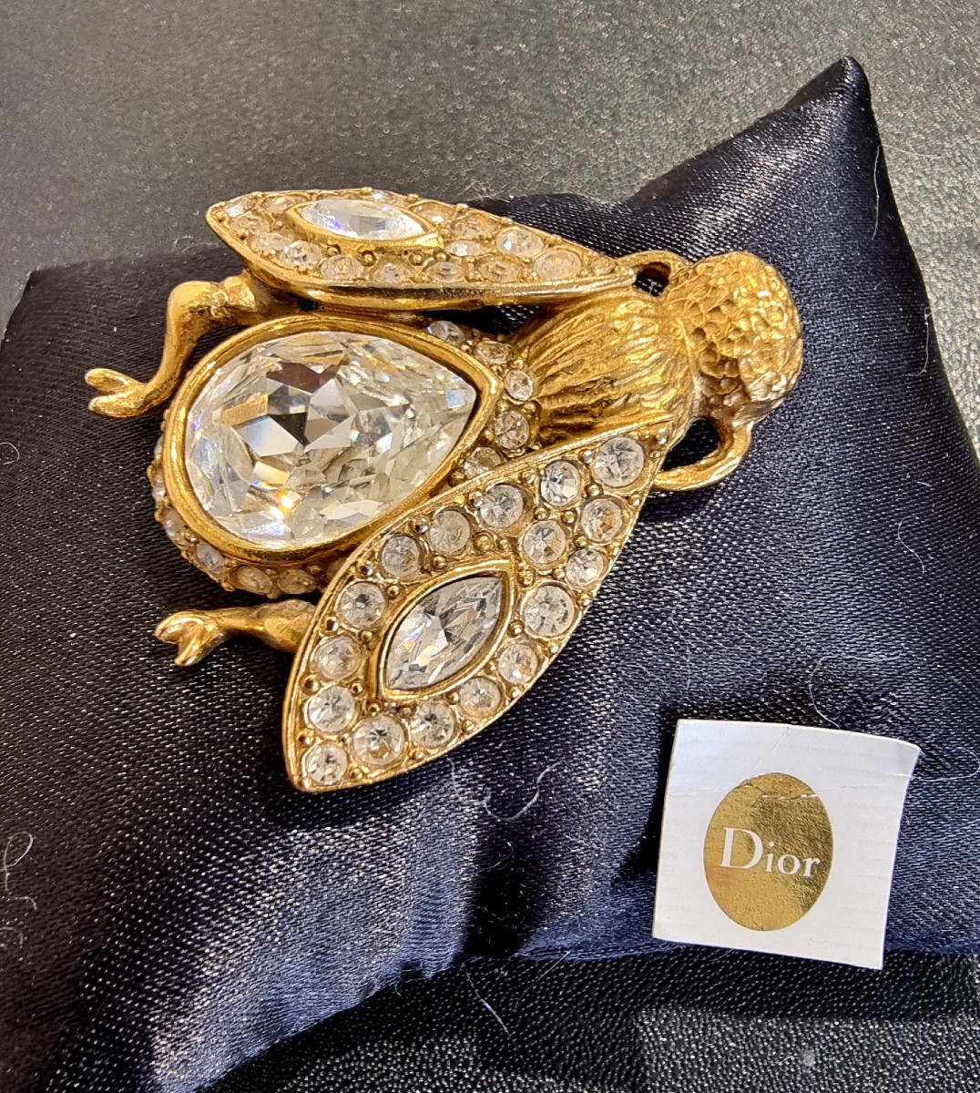 CHRISTIAN DIOR BROCHE ABEILLE CRISTAL