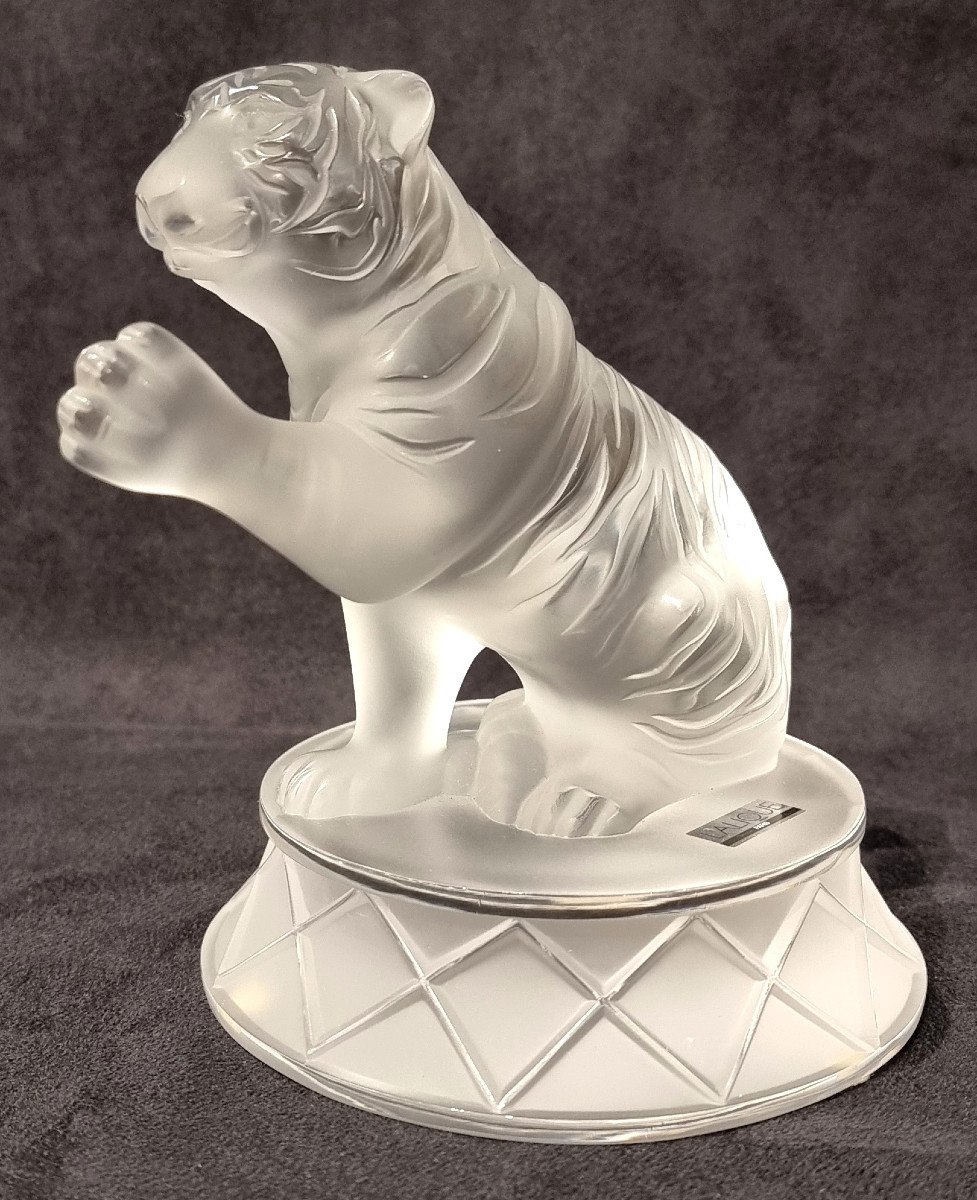LALIQUE Tigre TIGROU Sculpture cristal -photo-4