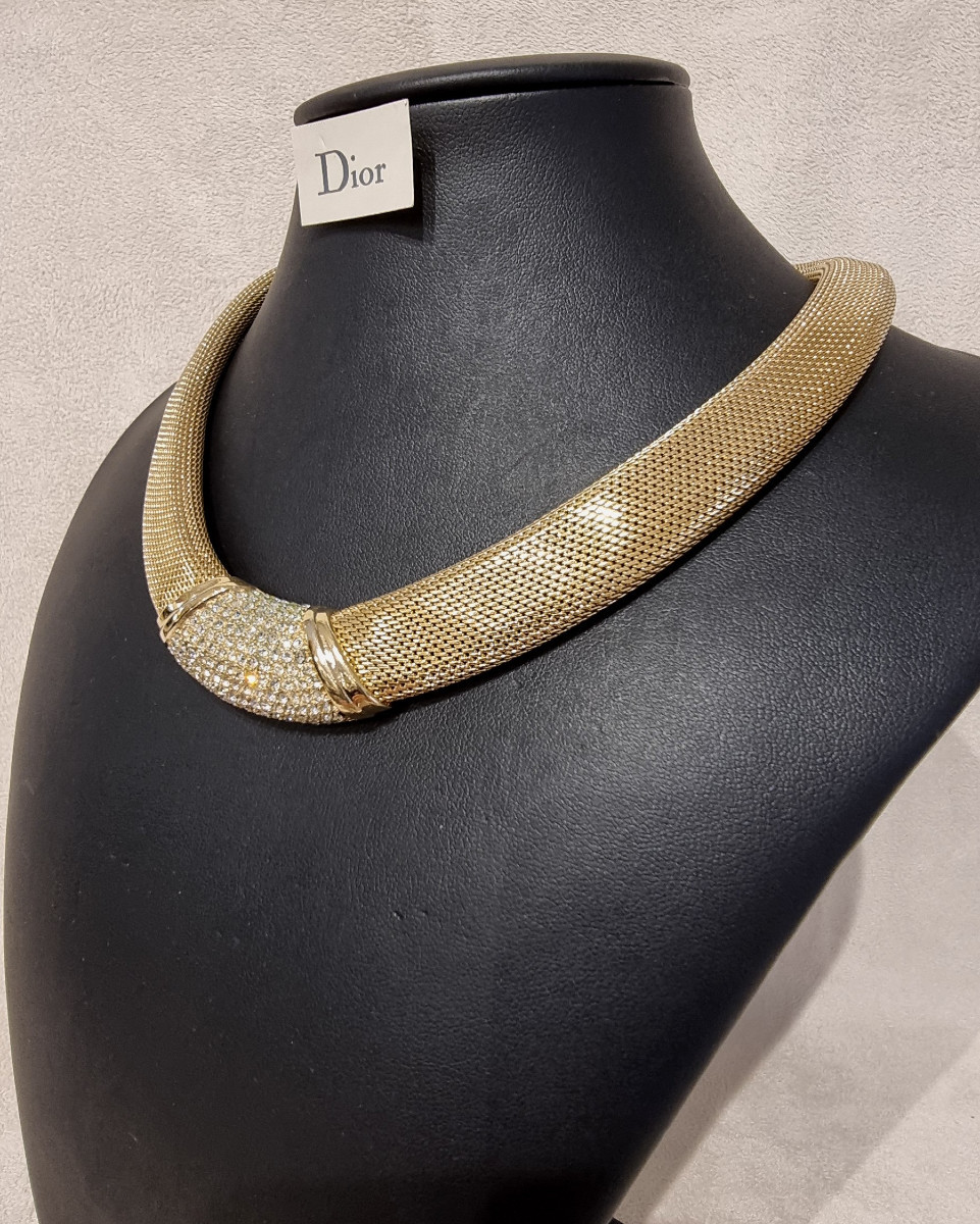 Christian Dior Collier Vintage  ras de cou -photo-3