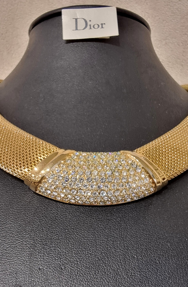 Christian Dior Collier Vintage  ras de cou -photo-4