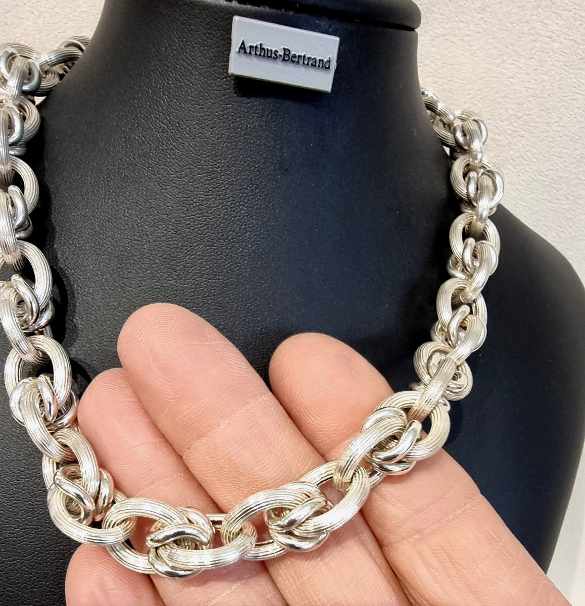 Arthus Bertrand Silver Necklace-photo-4