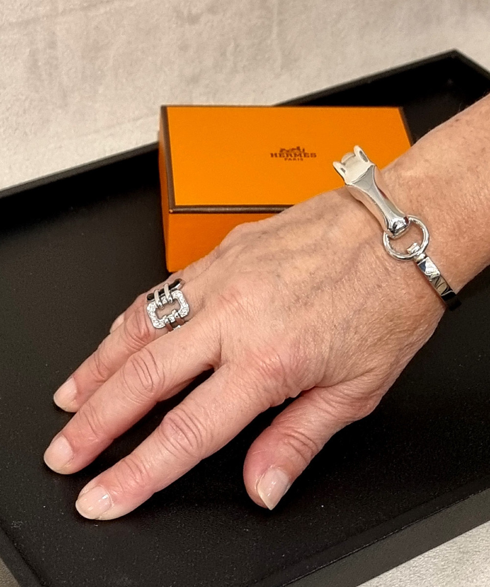 Hermès Bracelet Galop en argent -photo-4