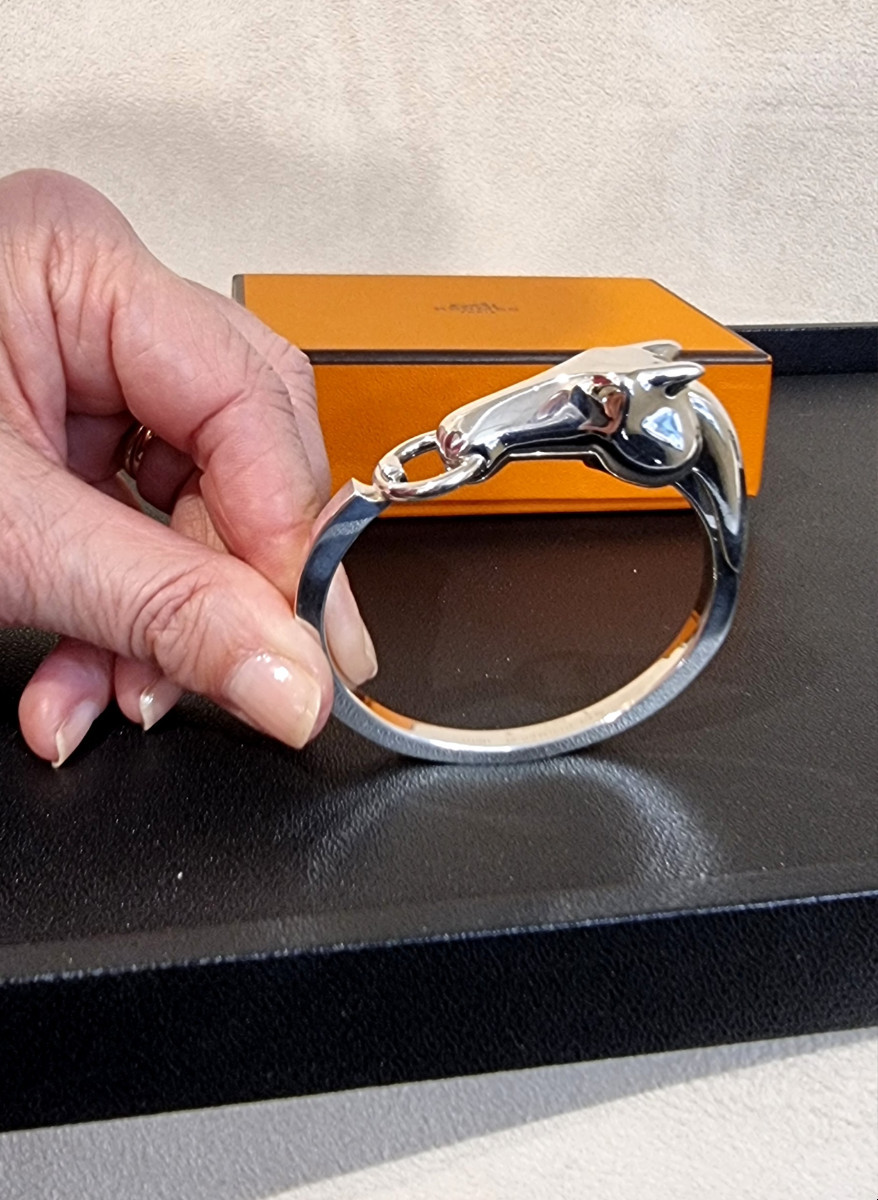 Hermès Bracelet Galop en argent 