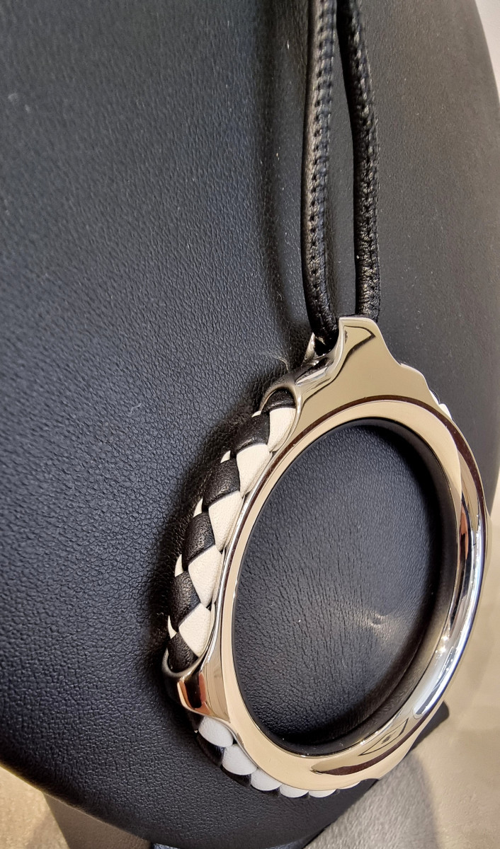 Hermès Collier Kyoto en métal  & cuir-photo-3