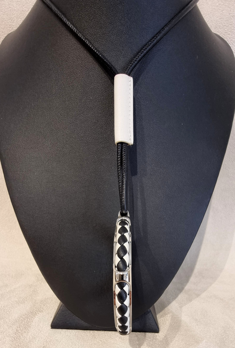 Hermès Collier Kyoto en métal  & cuir-photo-4