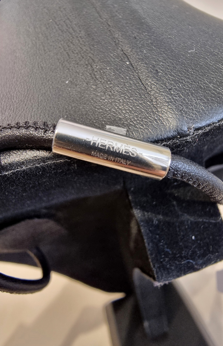 Hermès Collier Kyoto en métal  & cuir-photo-5