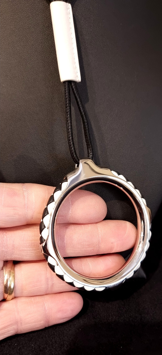 Hermès Collier Kyoto en métal  & cuir-photo-6