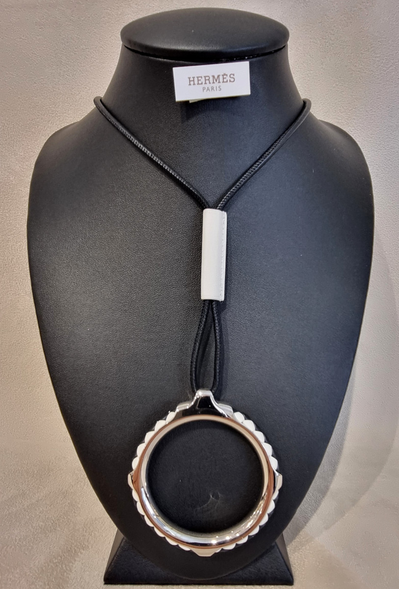 Hermès Collier Kyoto en métal  & cuir