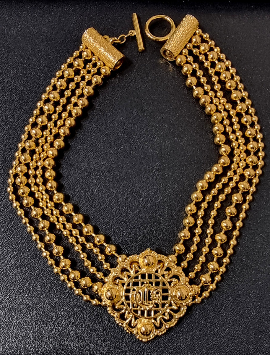 Christian DIOR COLLIER Plaqué or-photo-1