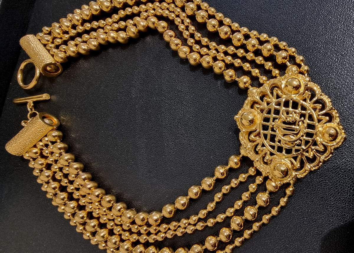 Christian DIOR COLLIER Plaqué or-photo-2