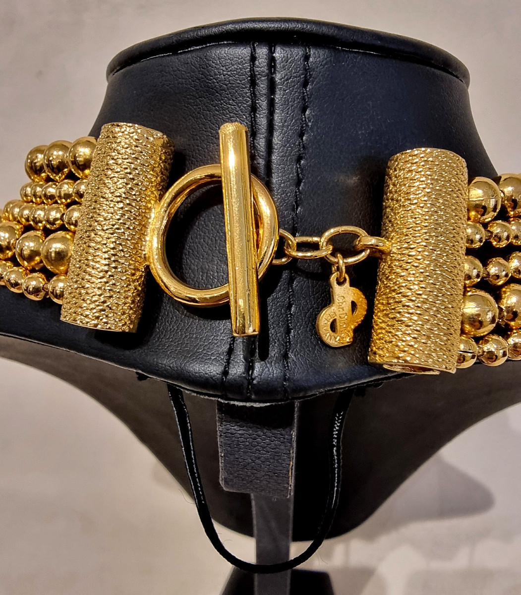 Christian DIOR COLLIER Plaqué or-photo-4