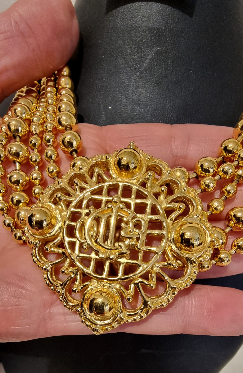 Christian DIOR COLLIER Plaqué or-photo-5