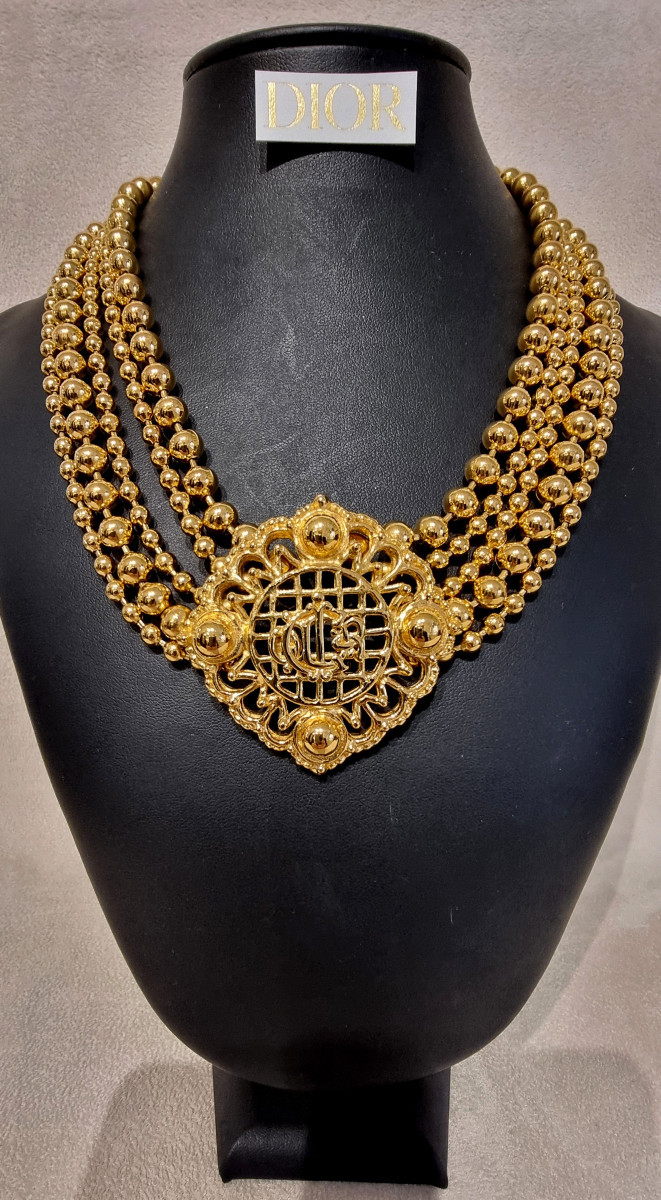 Christian DIOR COLLIER Plaqué or