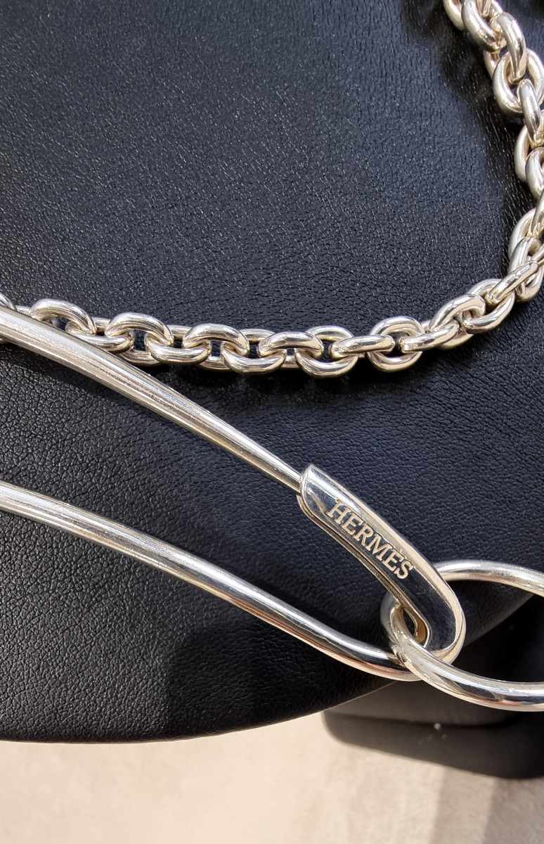 Hermès Grand Sautoir Chaîne d'Ancre Punk en  Argent -photo-2