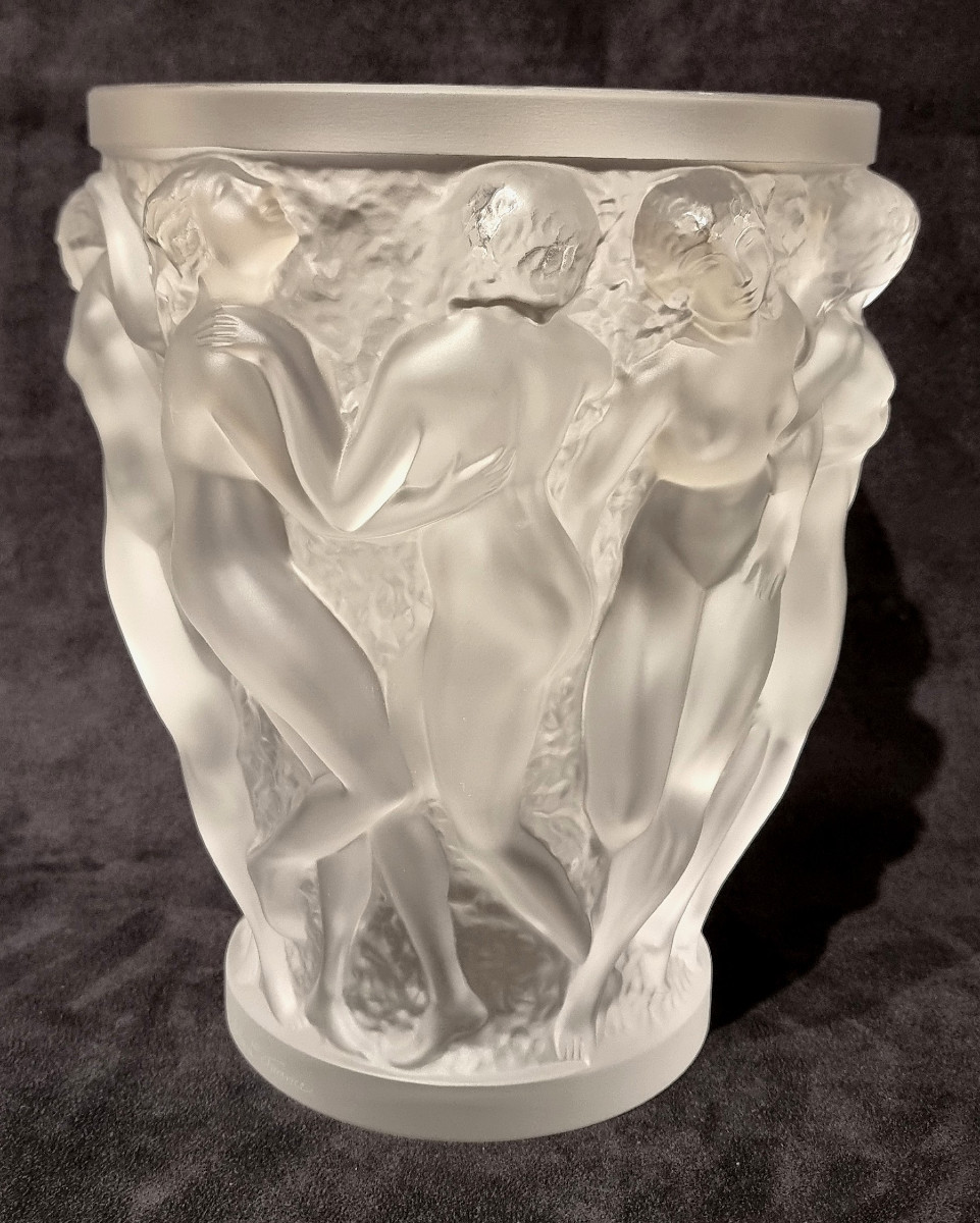  Lalique Vase Bacchantes Cristal -photo-2