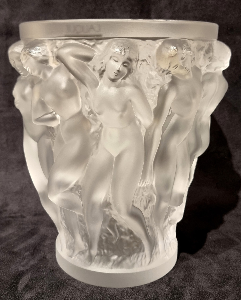  Lalique Vase Bacchantes Cristal -photo-1