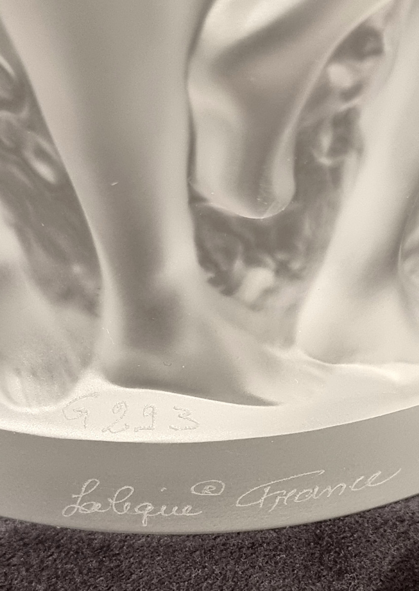  Lalique Vase Bacchantes Cristal -photo-6