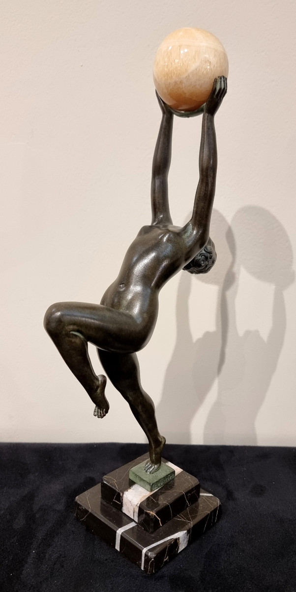 Max Le Verrier Sculpture Art Deco Model Game -photo-2