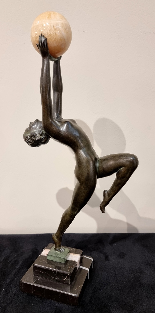 Max Le Verrier Sculpture Art Deco Model Game -photo-4