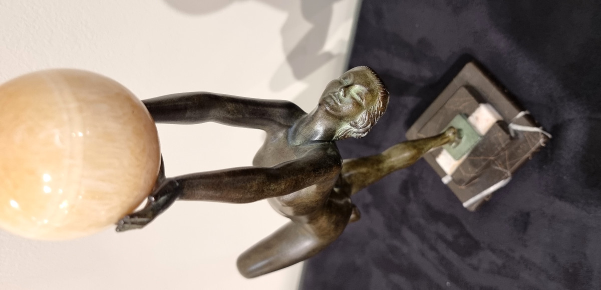 Max Le Verrier Sculpture Art Deco Model Game -photo-3