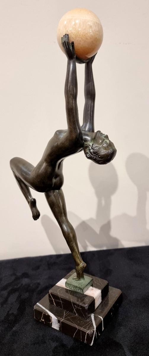 Max Le Verrier Sculpture Art Deco Model Game -photo-4