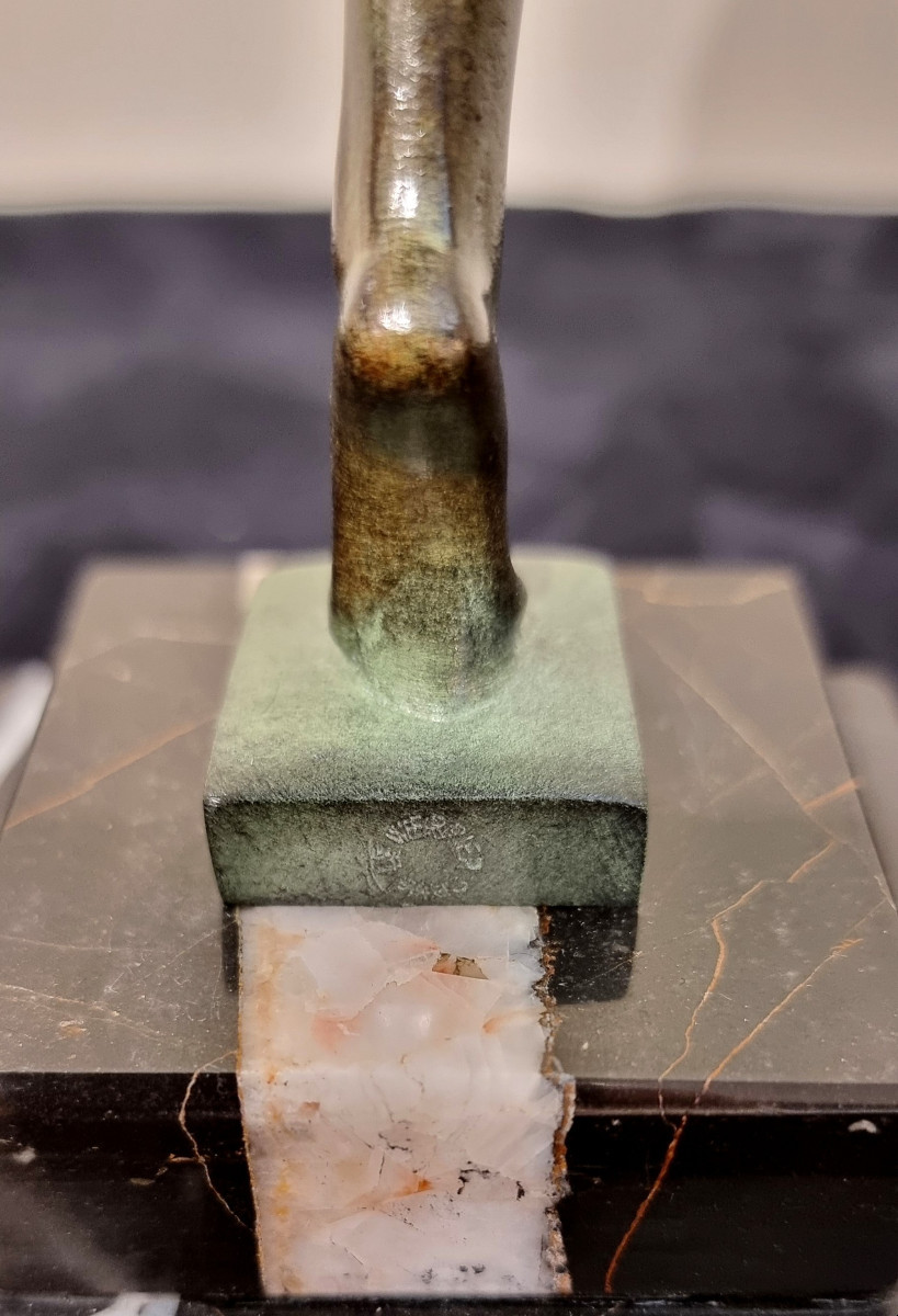 Max Le Verrier Sculpture Art Deco Model Game -photo-5