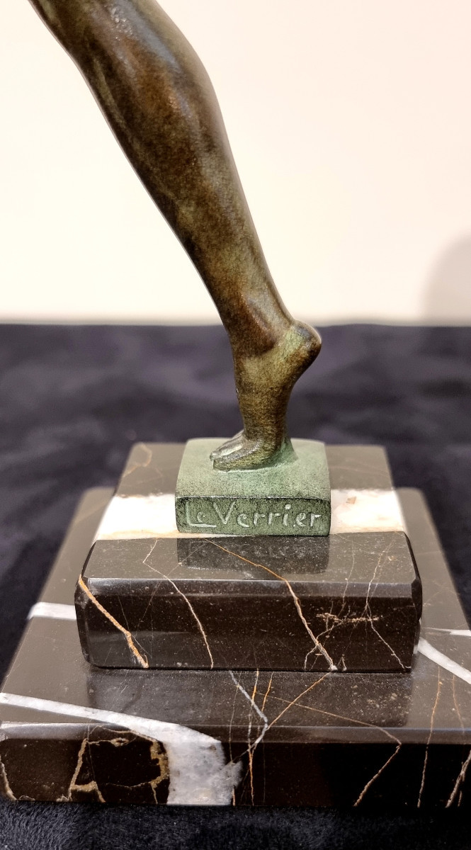 Max Le Verrier Sculpture Art Deco Model Game -photo-6