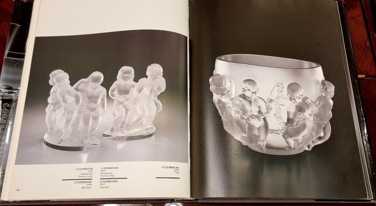 LALIQUE Modèle  Luxembourg Paire de sculptures en cristal-photo-8