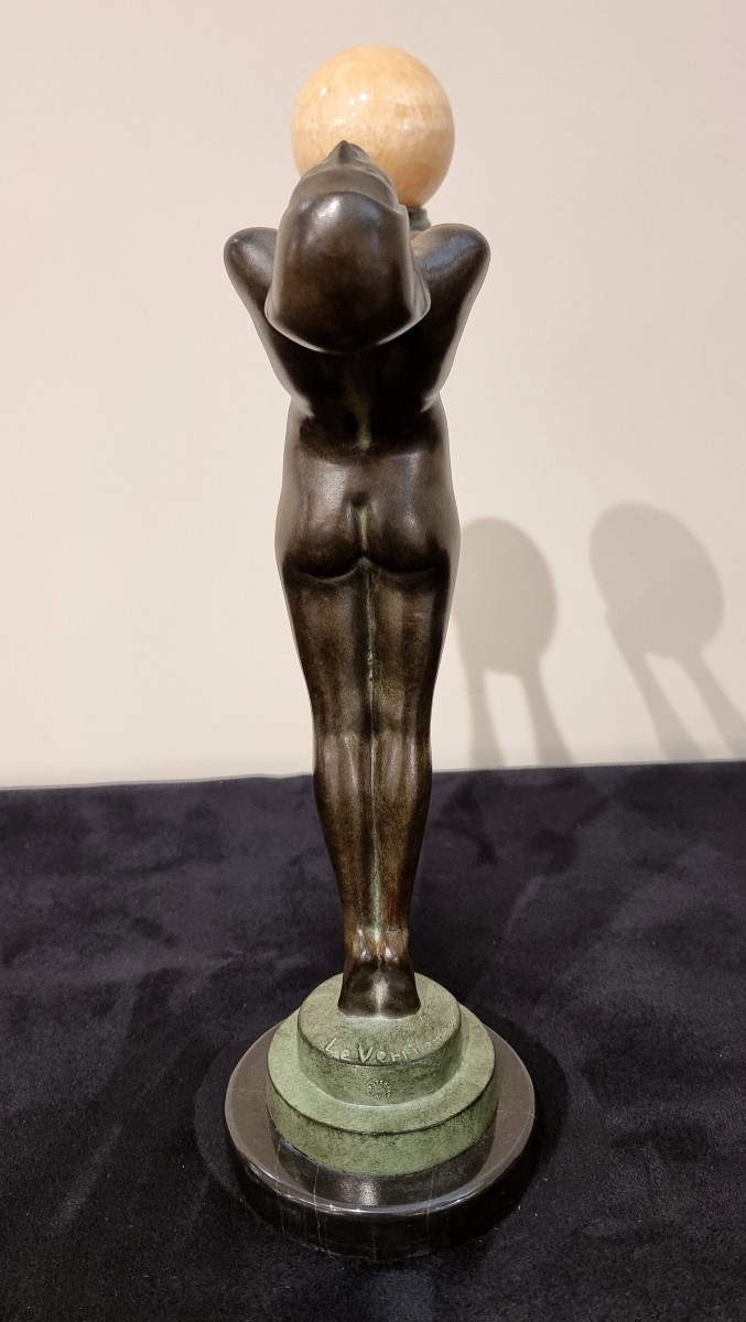 Max Le Verrier Art Deco Sculpture Model Lueur-photo-3