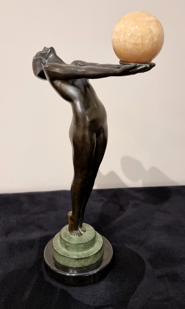 Max Le Verrier Art Deco Sculpture Model Lueur-photo-4