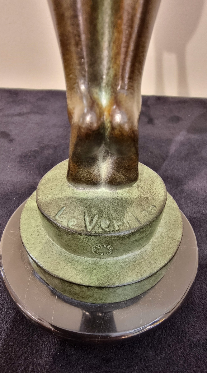 Max Le Verrier Art Deco Sculpture Model Lueur-photo-6