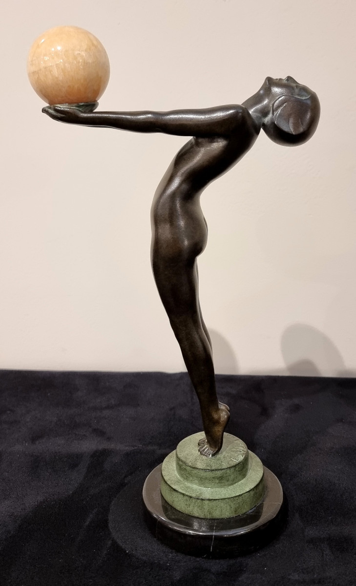 Max Le Verrier Art Deco Sculpture Model Lueur