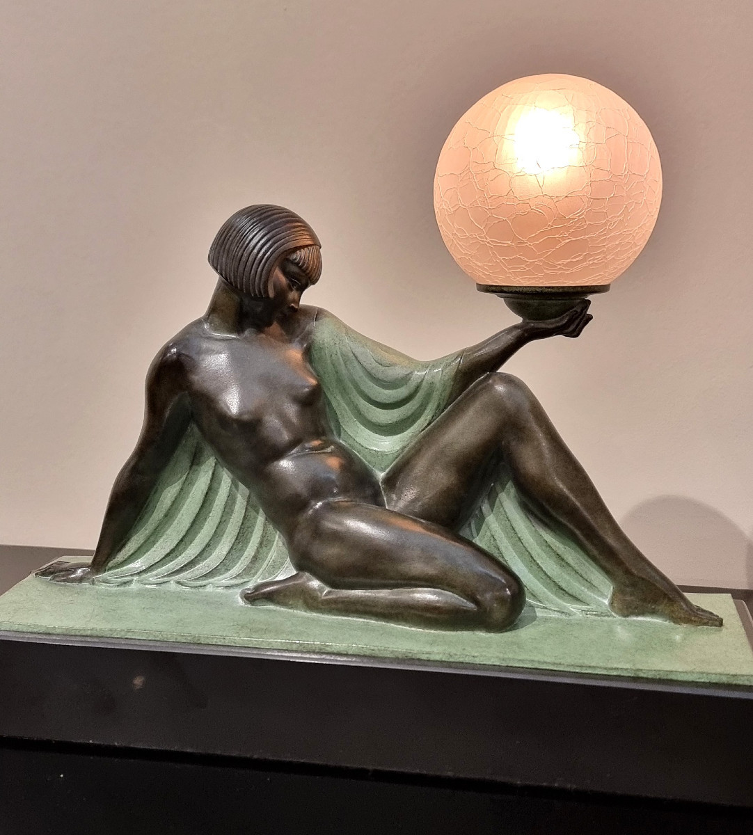 Raymonde GUERBE Sculpture Lumineuse Art Déco modèle Rêverie-photo-4