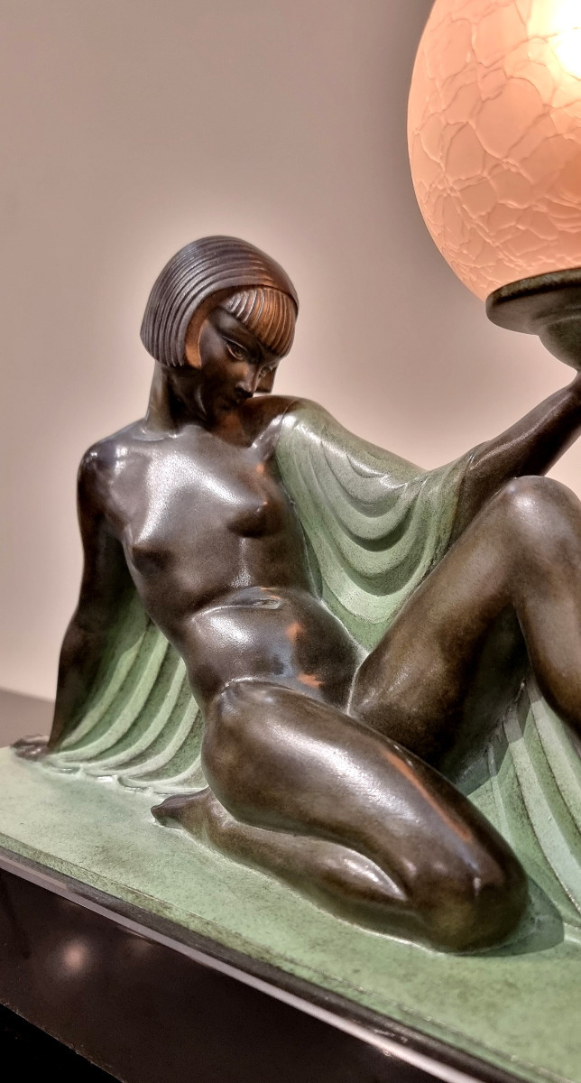 Raymonde GUERBE Sculpture Lumineuse Art Déco modèle Rêverie-photo-2