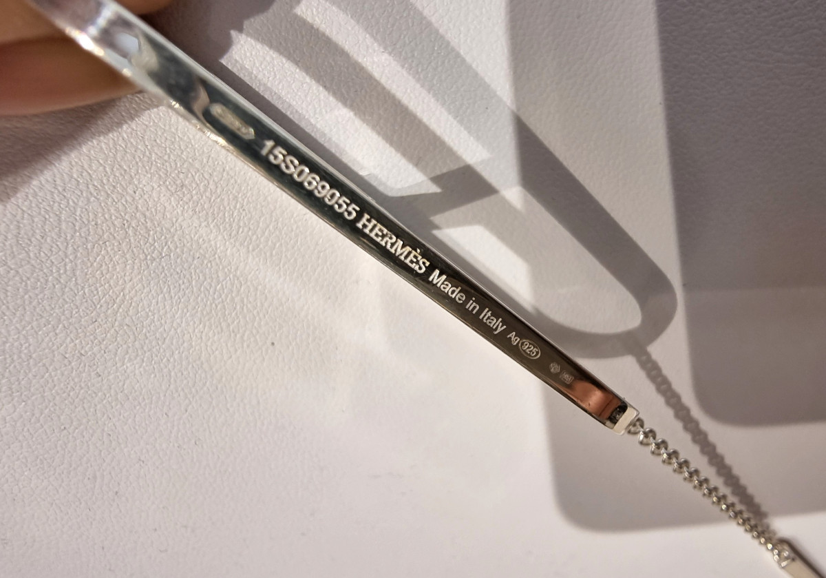 Hermès Ever Silver Long Necklace-photo-8