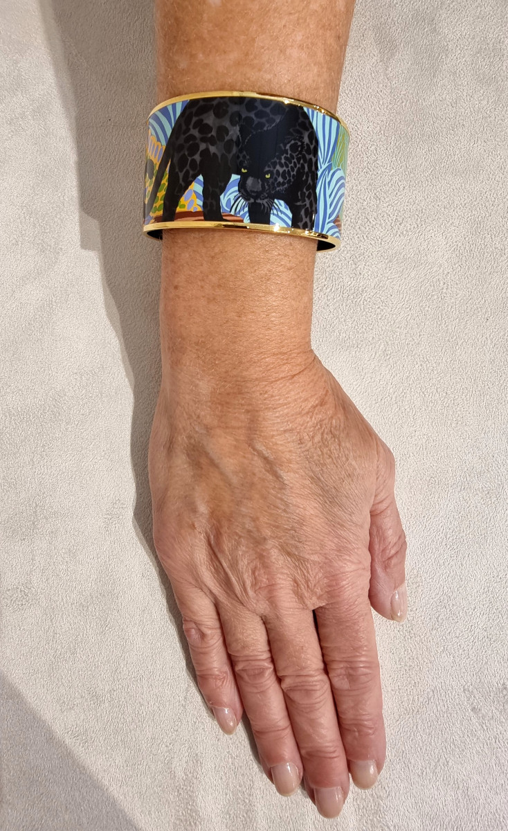 Hermès Panther Cuff Bracelet-photo-3