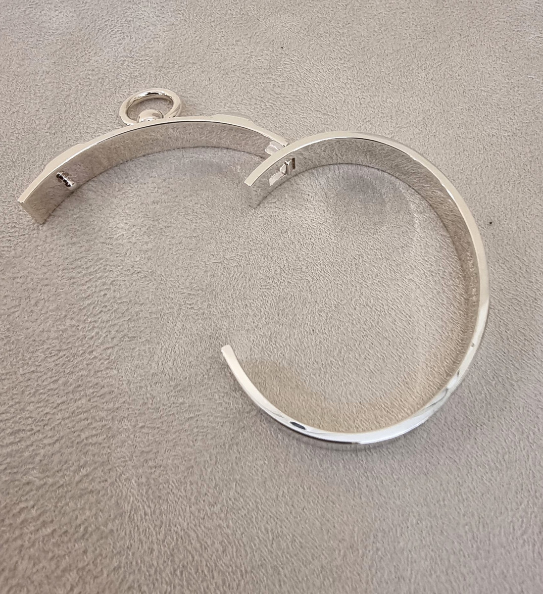 Hermès Silver Dog Collar Bracelet-photo-2