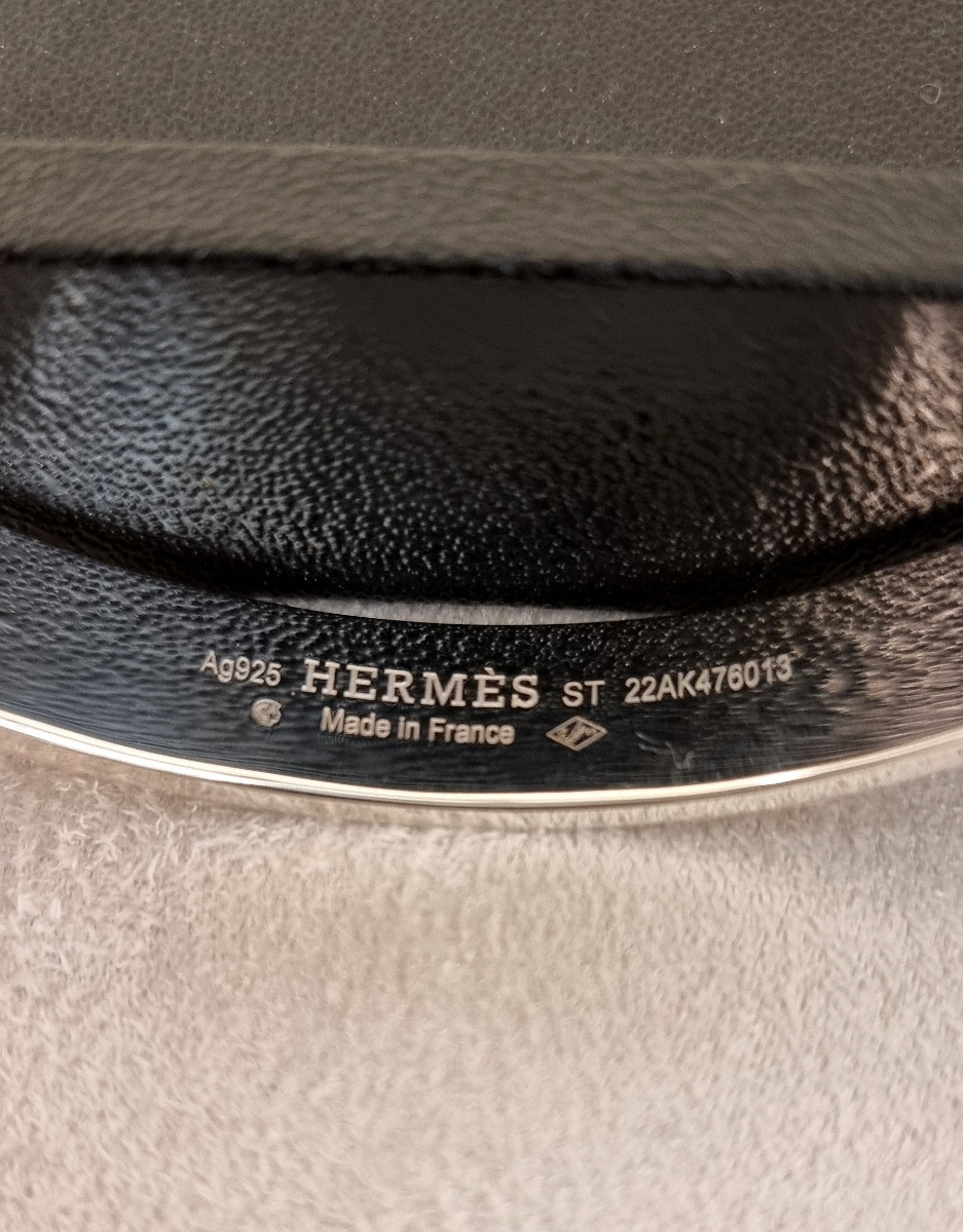 Hermès Silver Dog Collar Bracelet-photo-4