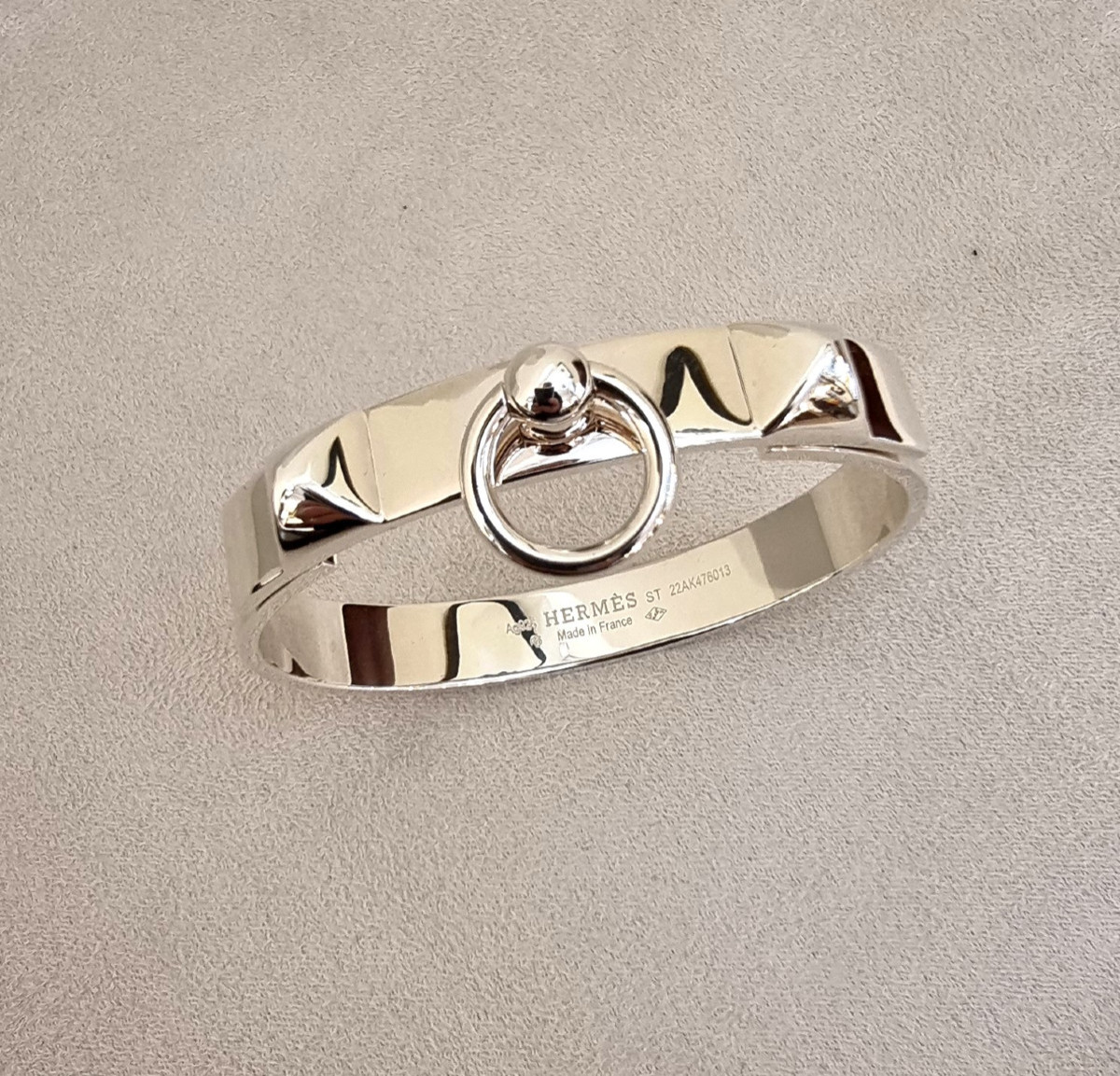 Hermès Silver Dog Collar Bracelet
