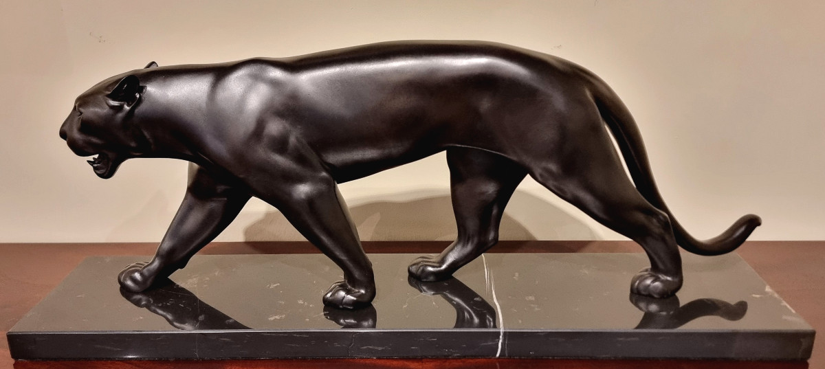 Max Le Verrier Art Deco Panther Sculpture-photo-1